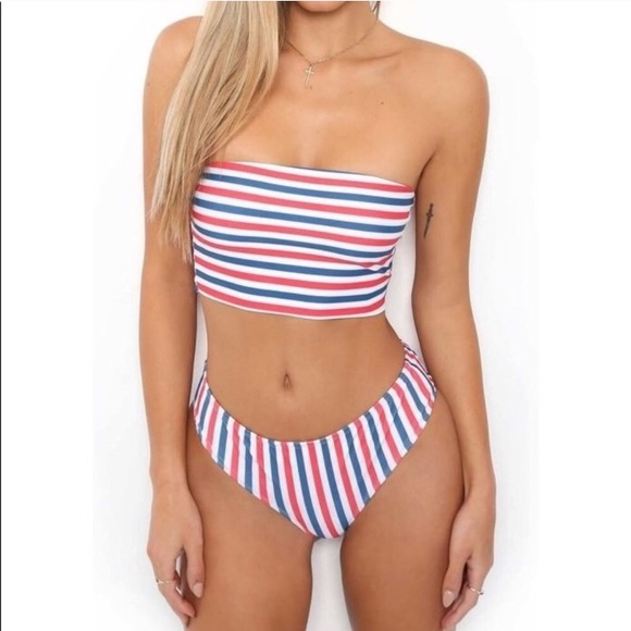 Urban Outfitters Other - Striped Bandeau Bikini Set